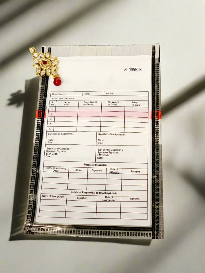 Gold Loan Envelopes  Used By Banks & Financial Instiututes